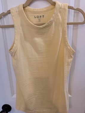 LOFT Soft Yellow Tank Top Size XS